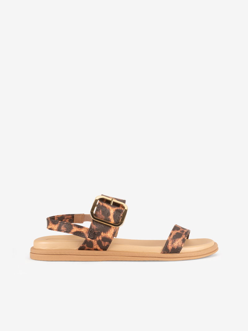 SANDÁLIA ESTAMPADA ANIMAL PRINT