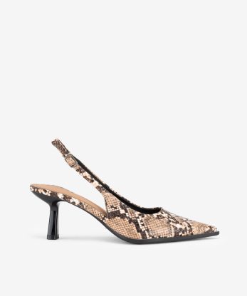 SAPATO SLING BACK ESTAMPADO
