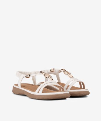 Alternative view of SANDÁLIA MULE RASA ESTAMPADA